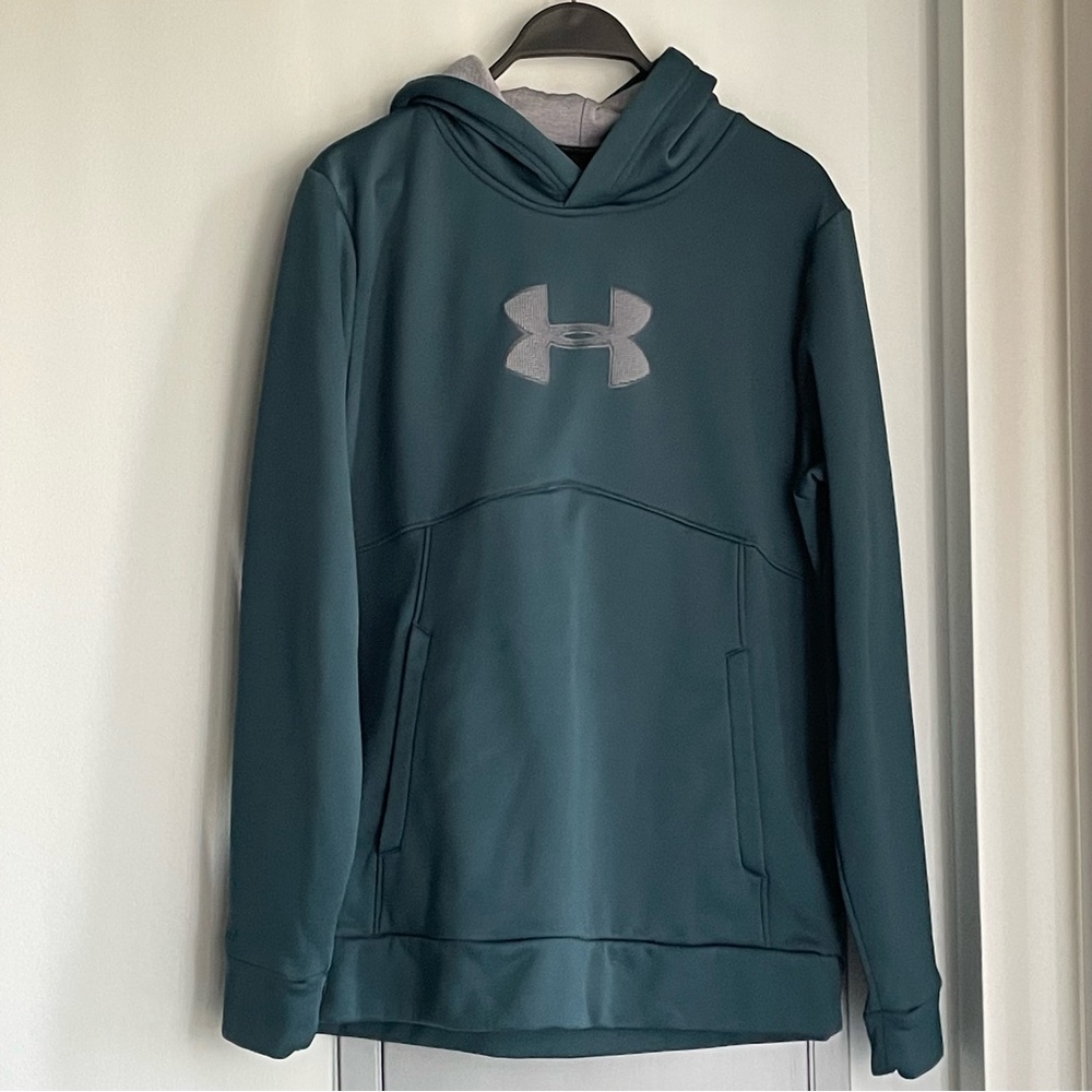 UNDER ARMOUR Dark Teal Hoodie with Logo